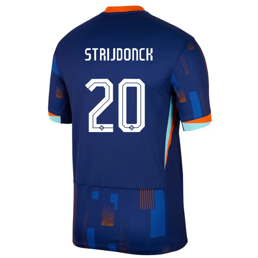 DanxenキッズオランダBayren Strijdonck#20青アウェイシャツ24-26ジャージーユニフォーム