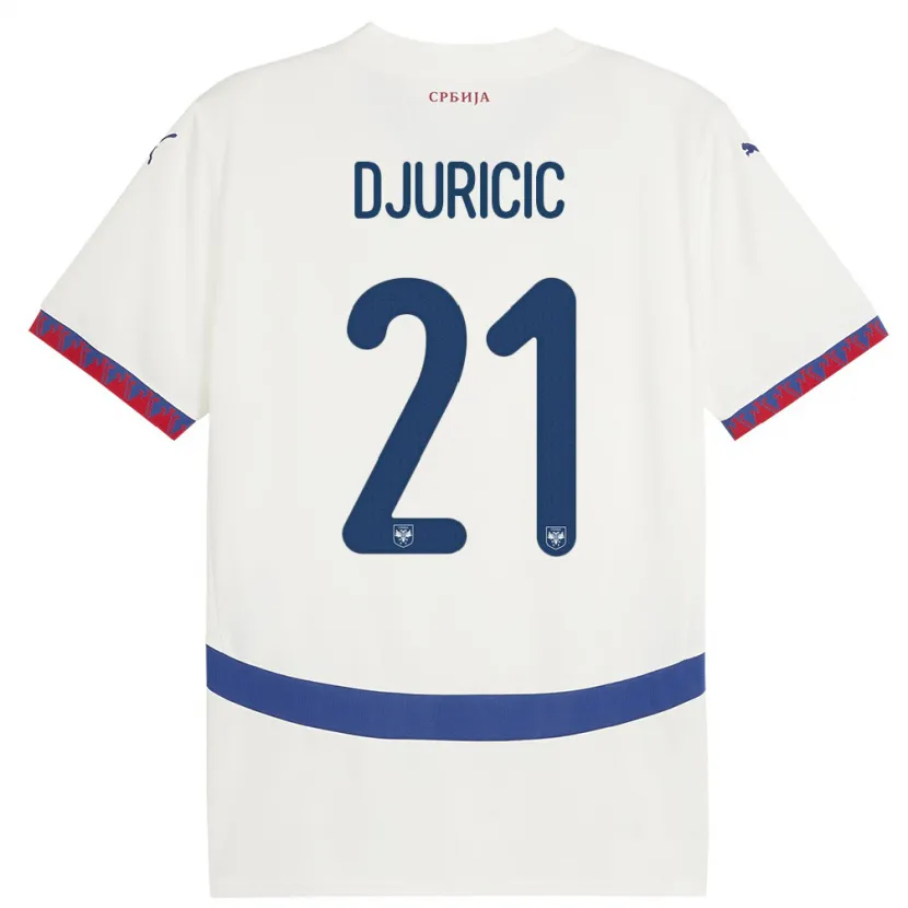 Danxenキッズセルビアフィリップ・ジュリチッチ#21白アウェイシャツ24-26ジャージーユニフォーム