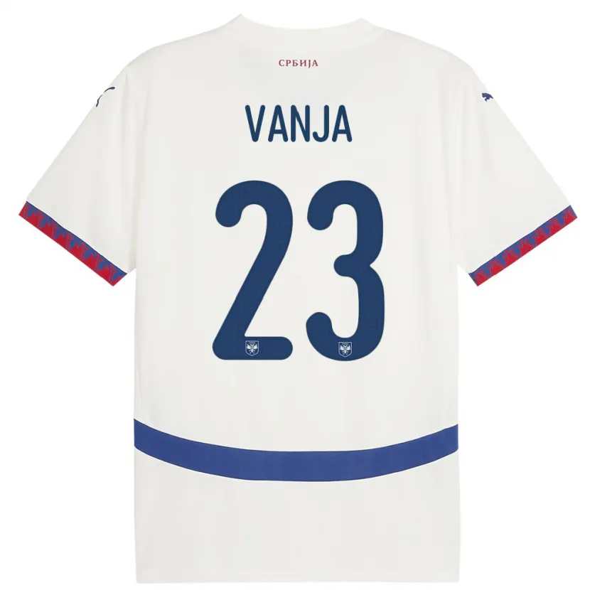 Danxenキッズセルビアヴァニャ・ミリンコヴィッチ＝サヴィッチ#23白アウェイシャツ24-26ジャージーユニフォーム