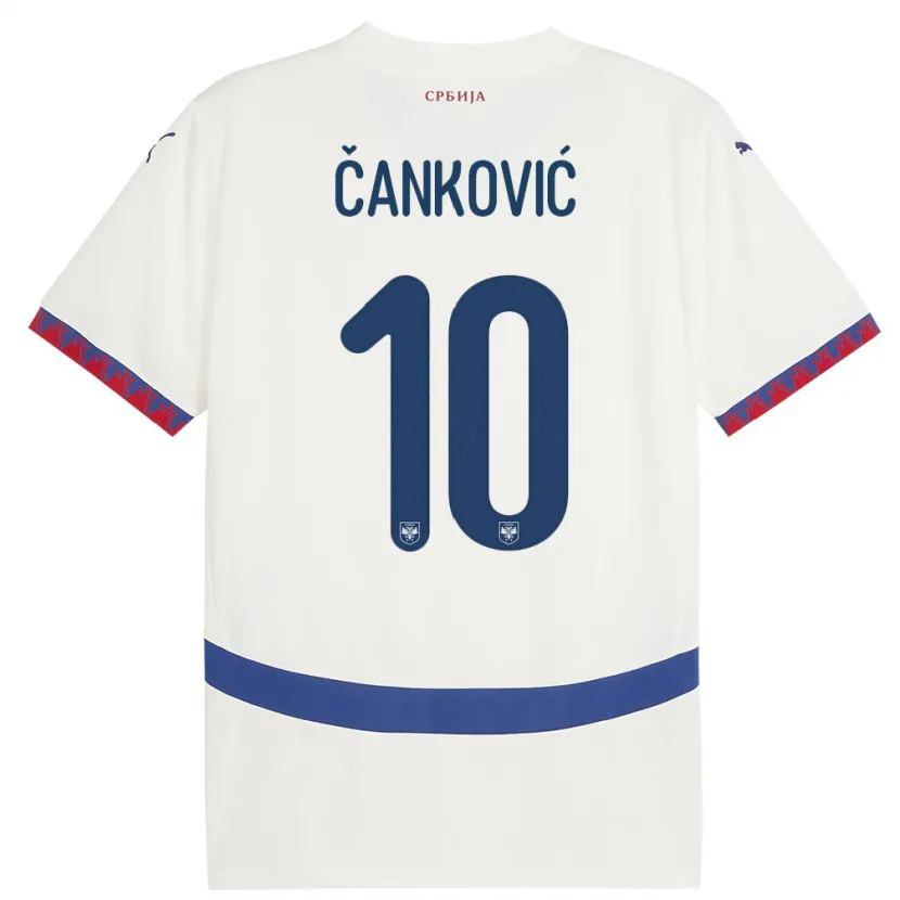 Danxenキッズセルビアイェレナ・チャンコビッチ#10白アウェイシャツ24-26ジャージーユニフォーム