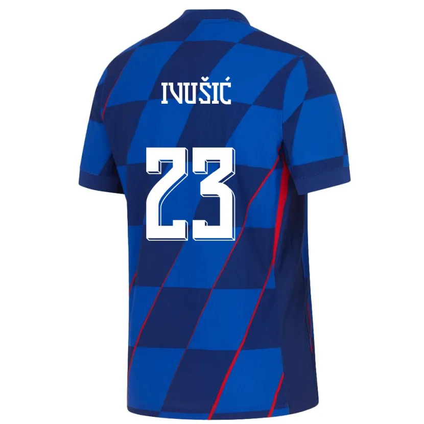 Danxenキッズクロアチアイヴィツァ・イヴシッチ#23青アウェイシャツ24-26ジャージーユニフォーム