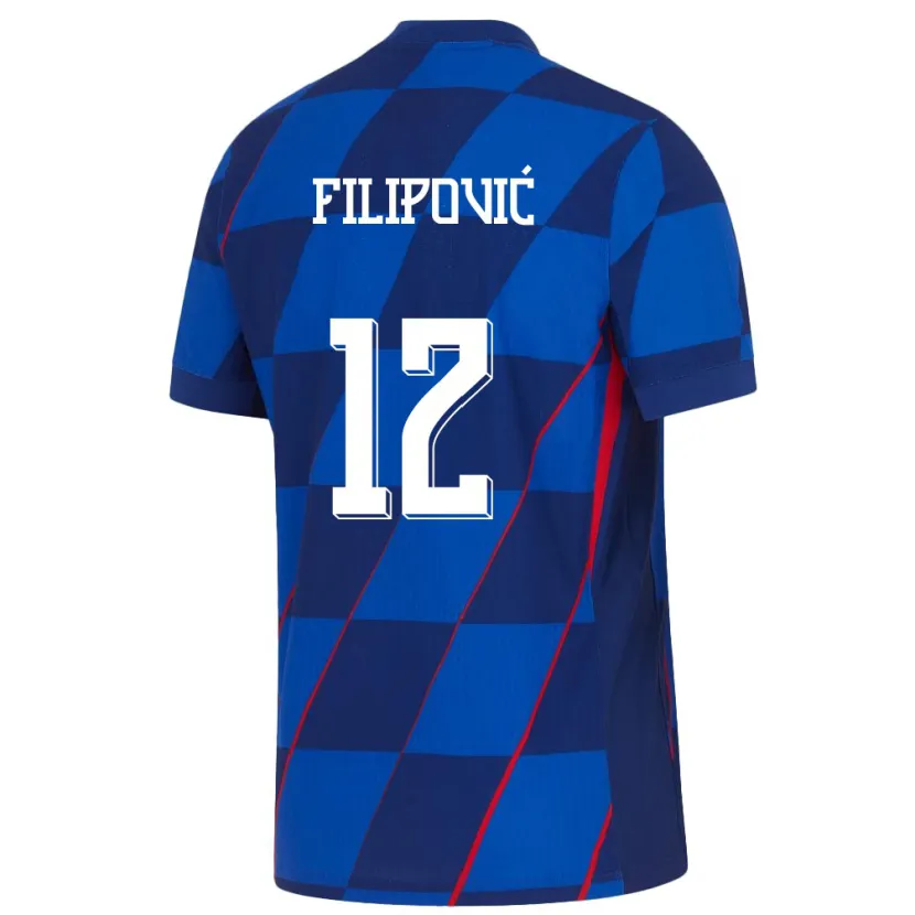 DanxenキッズクロアチアAna Filipovic#12青アウェイシャツ24-26ジャージーユニフォーム