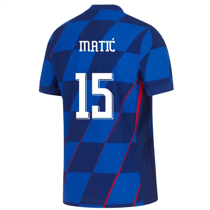DanxenキッズクロアチアMatej Matic#15青アウェイシャツ24-26ジャージーユニフォーム
