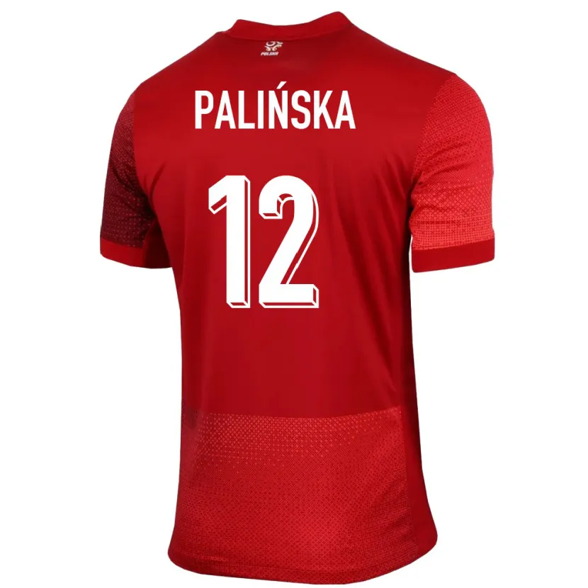 DanxenキッズポーランドAnna Palinska#12赤アウェイシャツ24-26ジャージーユニフォーム