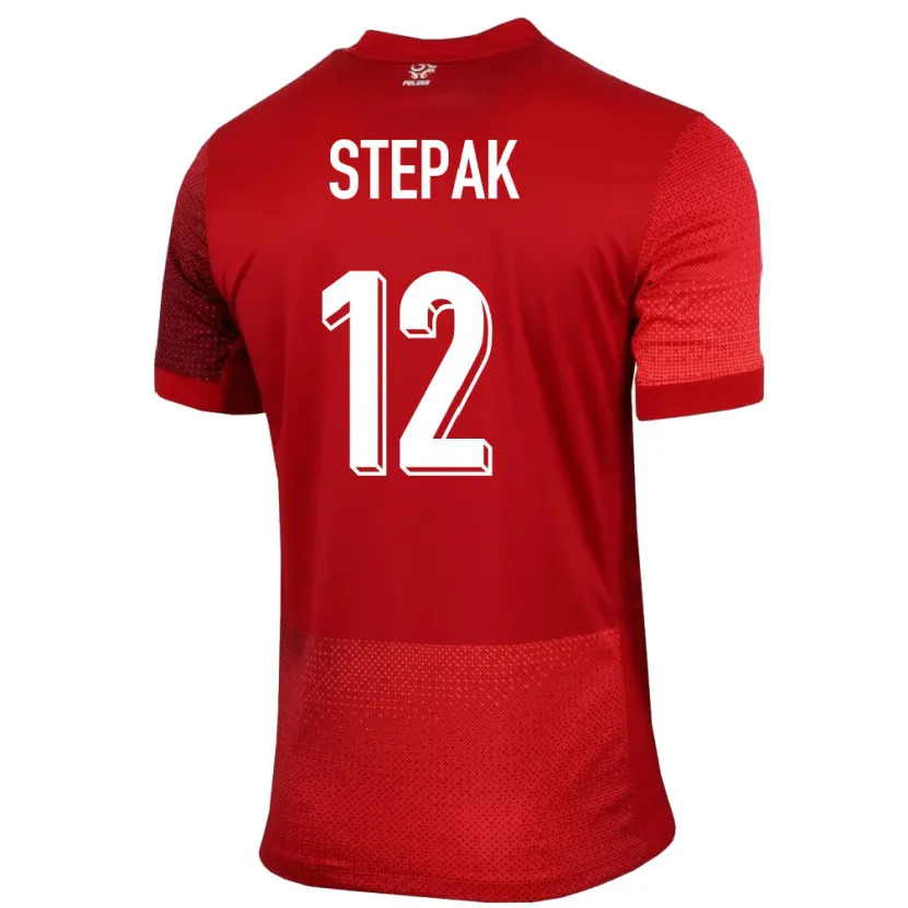 DanxenキッズポーランドJakub Stepak#12赤アウェイシャツ24-26ジャージーユニフォーム