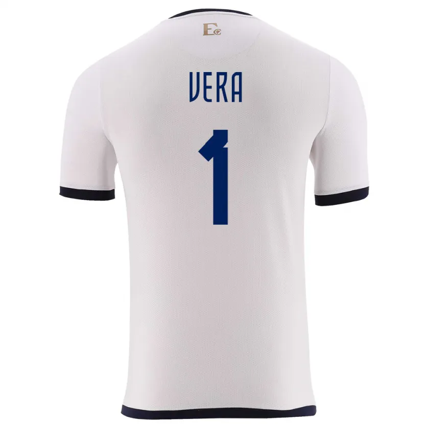 DanxenキッズエクアドルAndrea Vera#1白アウェイシャツ24-26ジャージーユニフォーム