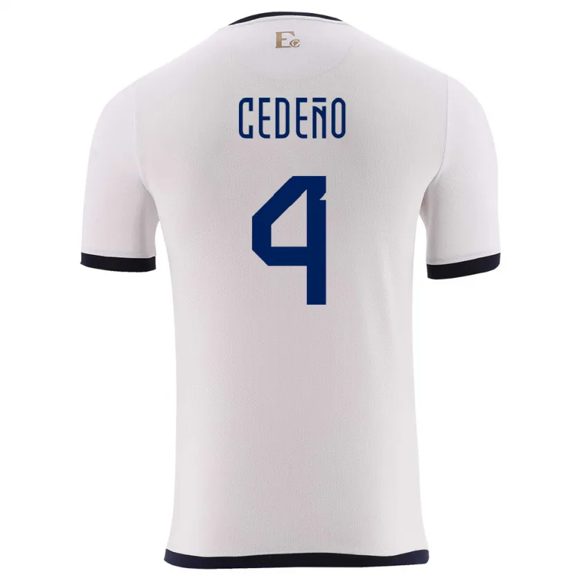 DanxenキッズエクアドルStefany Cedeno#4白アウェイシャツ24-26ジャージーユニフォーム