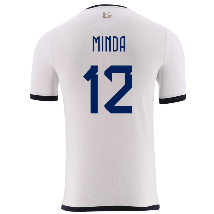 DanxenキッズエクアドルEthan Minda#12白アウェイシャツ24-26ジャージーユニフォーム