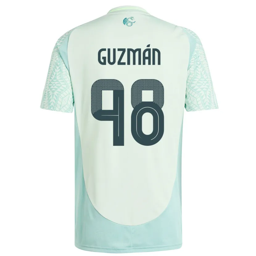 DanxenキッズメキシコKinberly Guzman#98リネングリーンアウェイシャツ24-26ジャージーユニフォーム