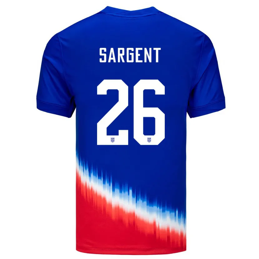 Danxenキッズアメリカ合衆国ジョシュ・サージェント#26青アウェイシャツ24-26ジャージーユニフォーム