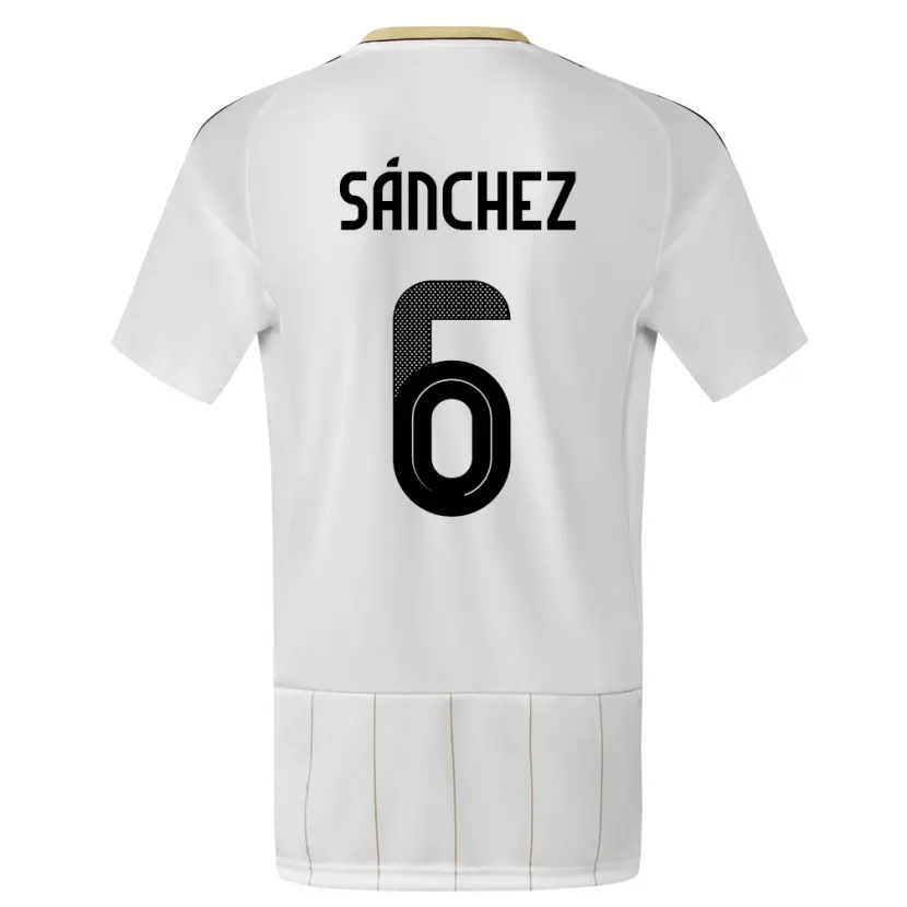 DanxenキッズコスタリカCarol Sanchez#6白アウェイシャツ24-26ジャージーユニフォーム