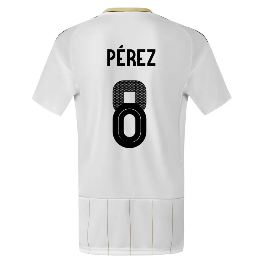 DanxenキッズコスタリカCreichel Perez#8白アウェイシャツ24-26ジャージーユニフォーム