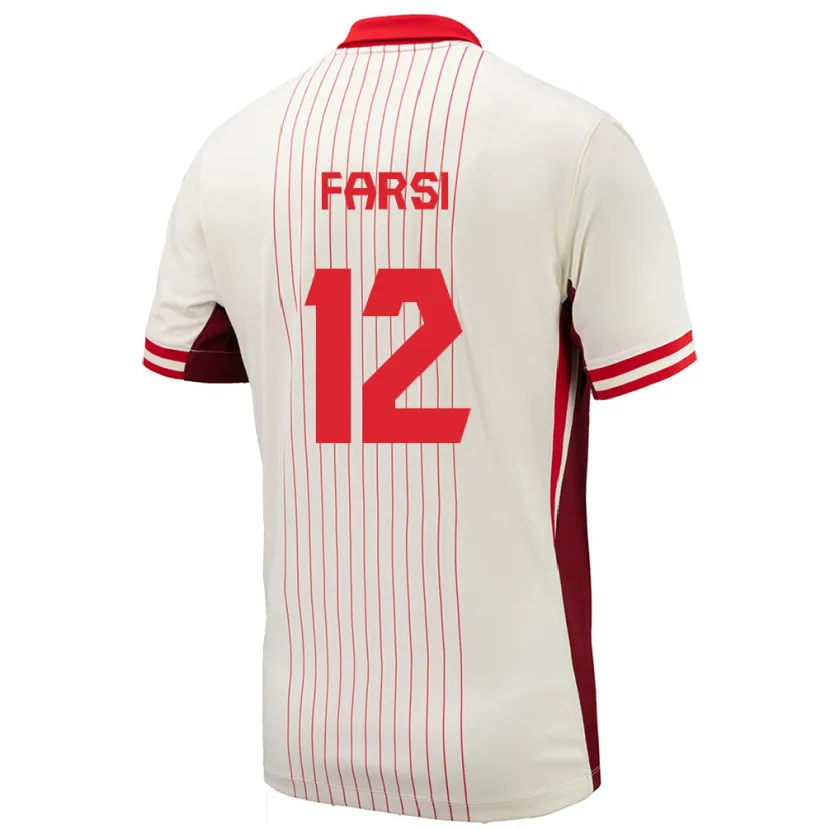 Danxenキッズカナダモハメド・ファルシ#12白アウェイシャツ24-26ジャージーユニフォーム