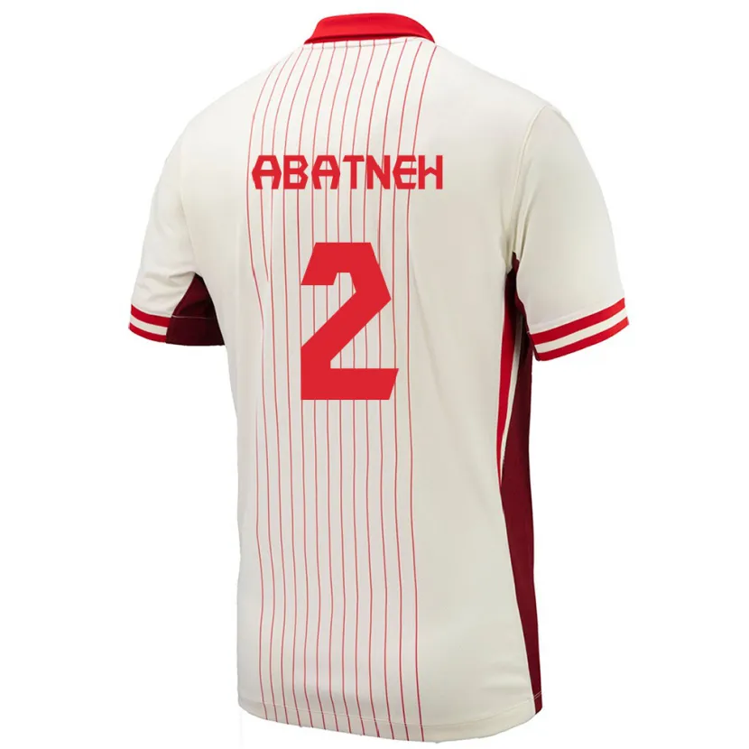DanxenキッズカナダNoah Abatneh#2白アウェイシャツ24-26ジャージーユニフォーム