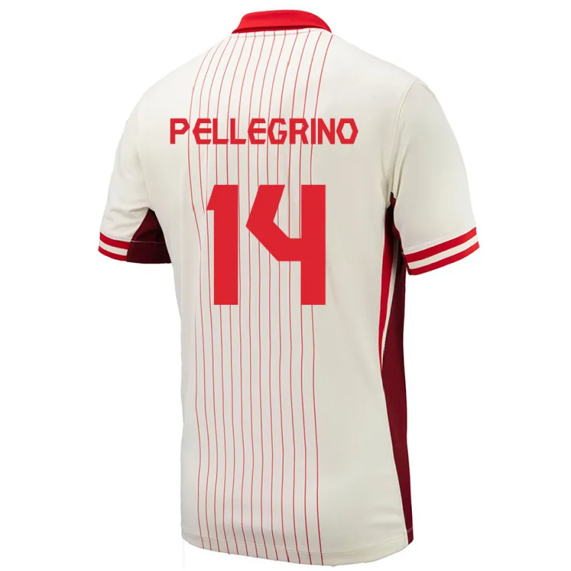 DanxenキッズカナダGabriel Pellegrino#14白アウェイシャツ24-26ジャージーユニフォーム