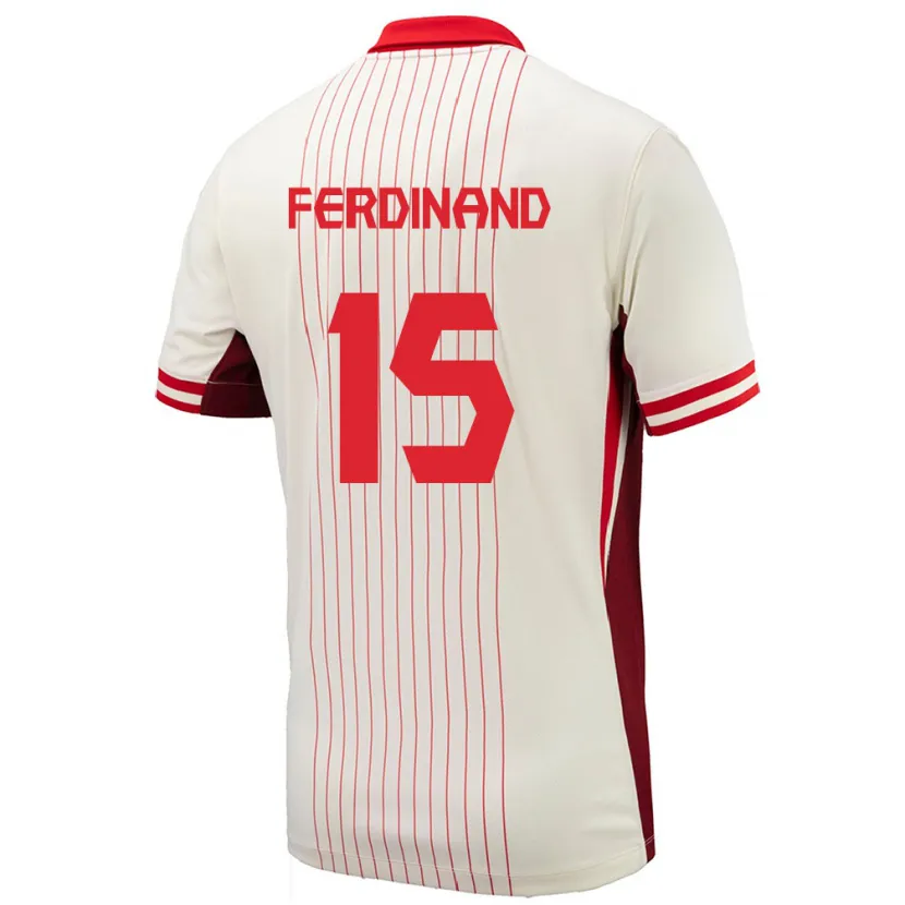 DanxenキッズカナダKeesean Ferdinand#15白アウェイシャツ24-26ジャージーユニフォーム