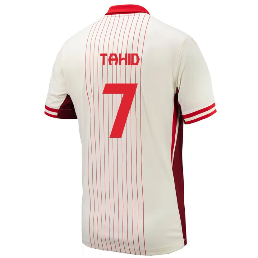 DanxenキッズカナダTaryck Tahid#7白アウェイシャツ24-26ジャージーユニフォーム