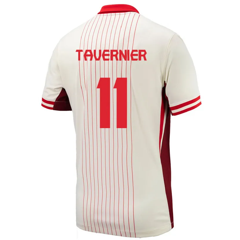 DanxenキッズカナダKevaughn Tavernier#11白アウェイシャツ24-26ジャージーユニフォーム