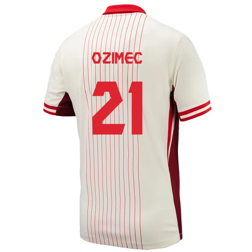 DanxenキッズカナダLucas Ozimec#21白アウェイシャツ24-26ジャージーユニフォーム