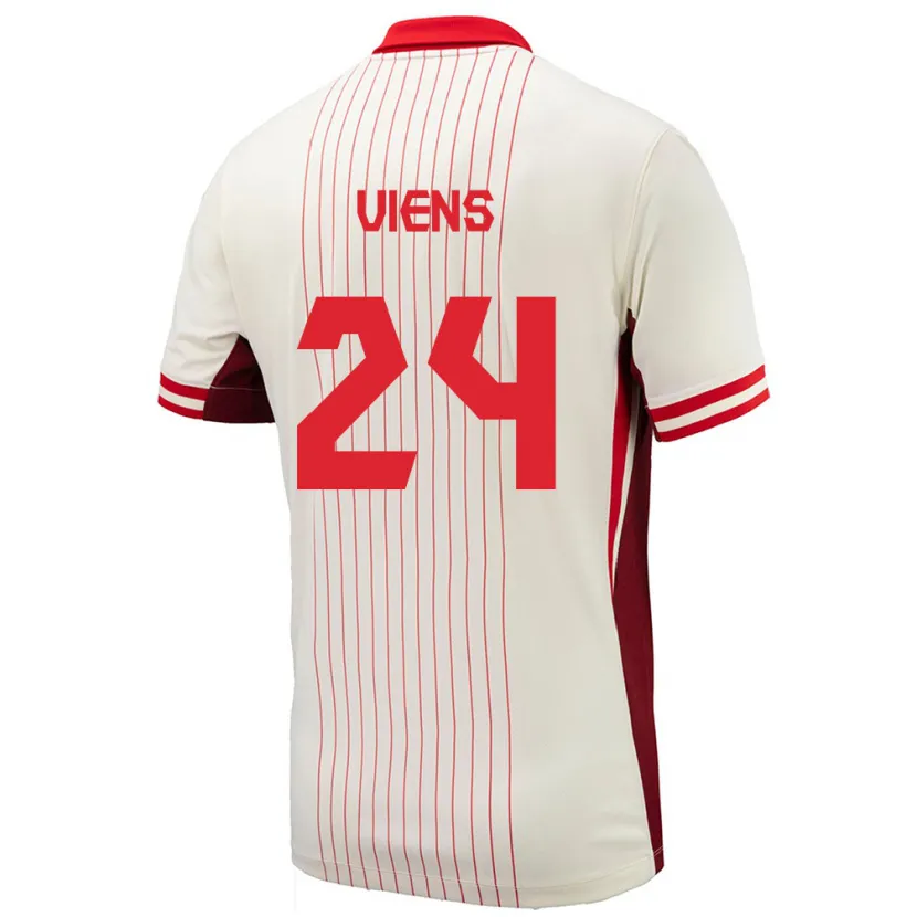 Danxenキッズカナダエーブリヌ・ビアン#24白アウェイシャツ24-26ジャージーユニフォーム