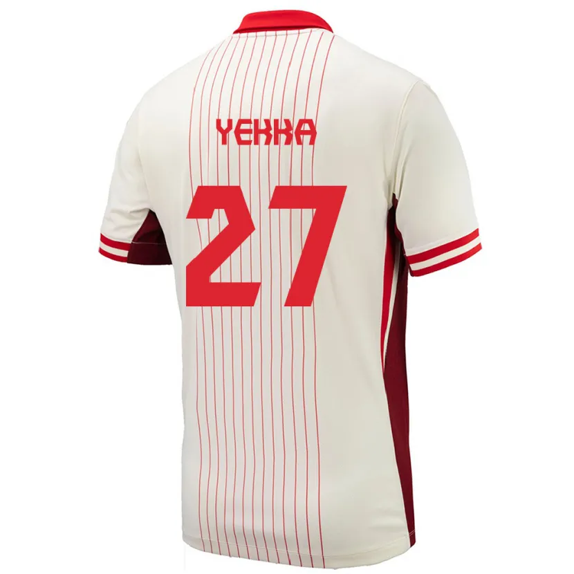 DanxenキッズカナダSura Yekka#27白アウェイシャツ24-26ジャージーユニフォーム