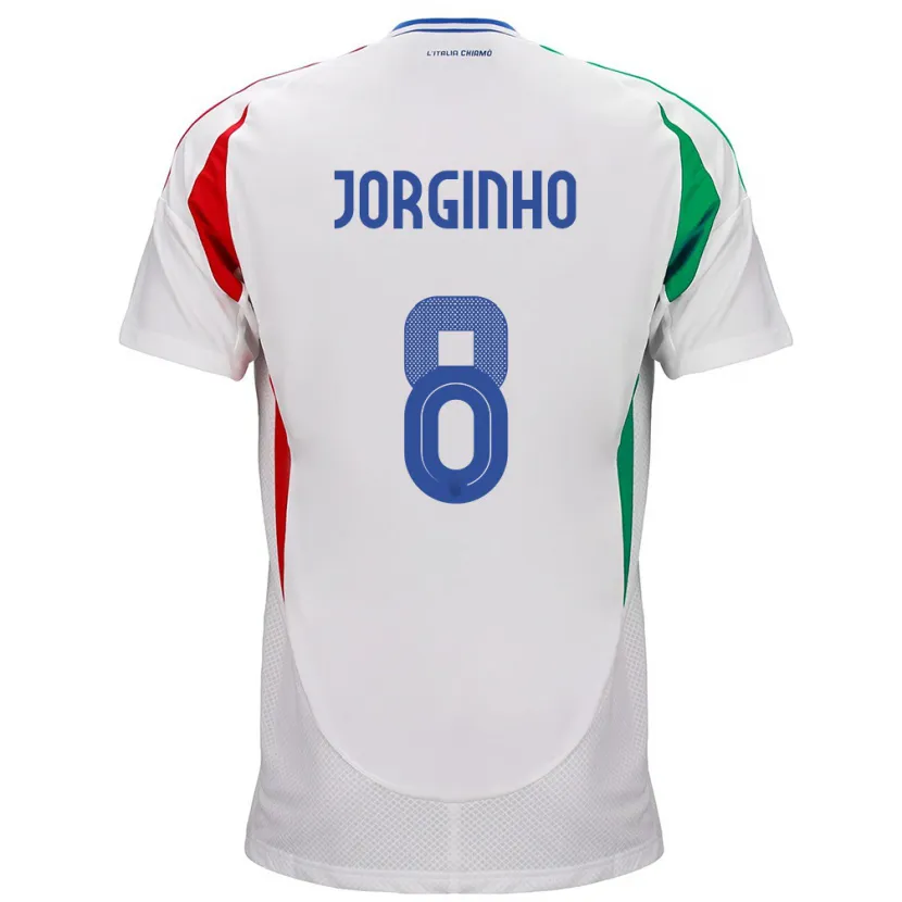 Danxenキッズイタリアジョルジ・ルイス・フレーロ・フィーリョ#8白アウェイシャツ24-26ジャージーユニフォーム