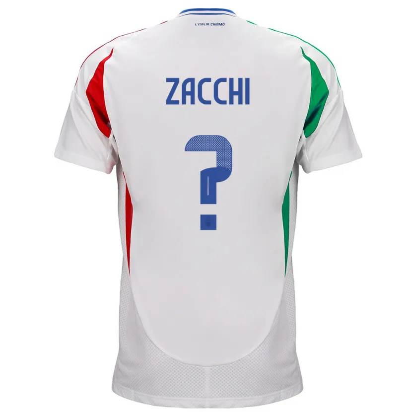 DanxenキッズイタリアGioele Zacchi#0白アウェイシャツ24-26ジャージーユニフォーム