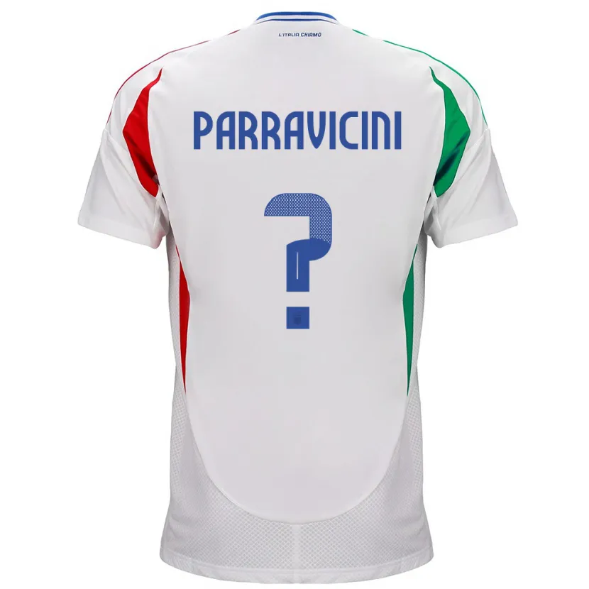 DanxenキッズイタリアFabio Parravicini#0白アウェイシャツ24-26ジャージーユニフォーム