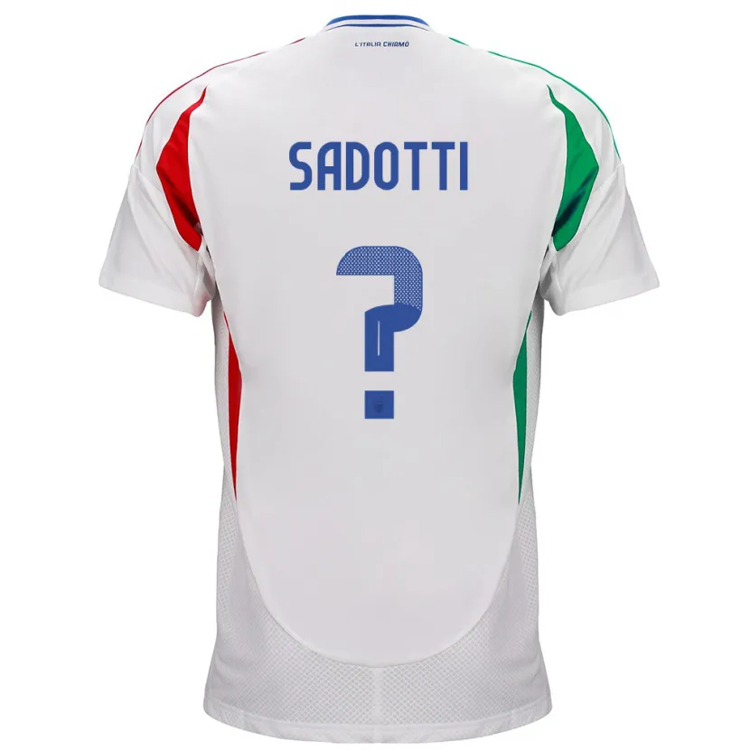 DanxenキッズイタリアEdoardo Sadotti#0白アウェイシャツ24-26ジャージーユニフォーム