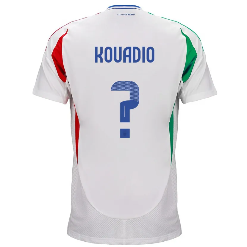DanxenキッズイタリアEddy Kouadio#0白アウェイシャツ24-26ジャージーユニフォーム