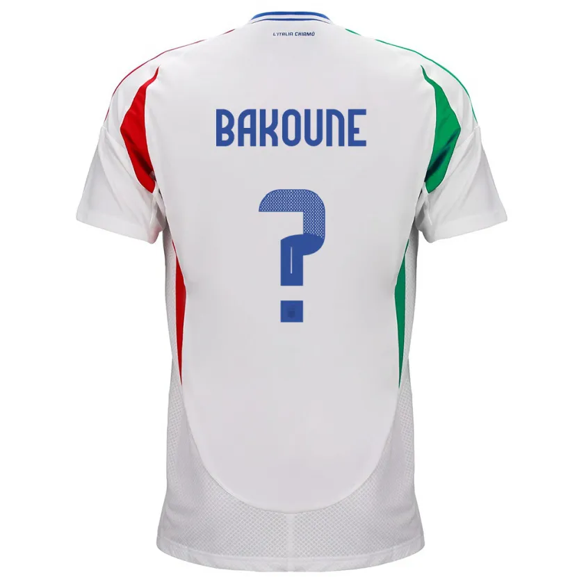 Danxenキッズイタリアアダム・バクーネ#0白アウェイシャツ24-26ジャージーユニフォーム