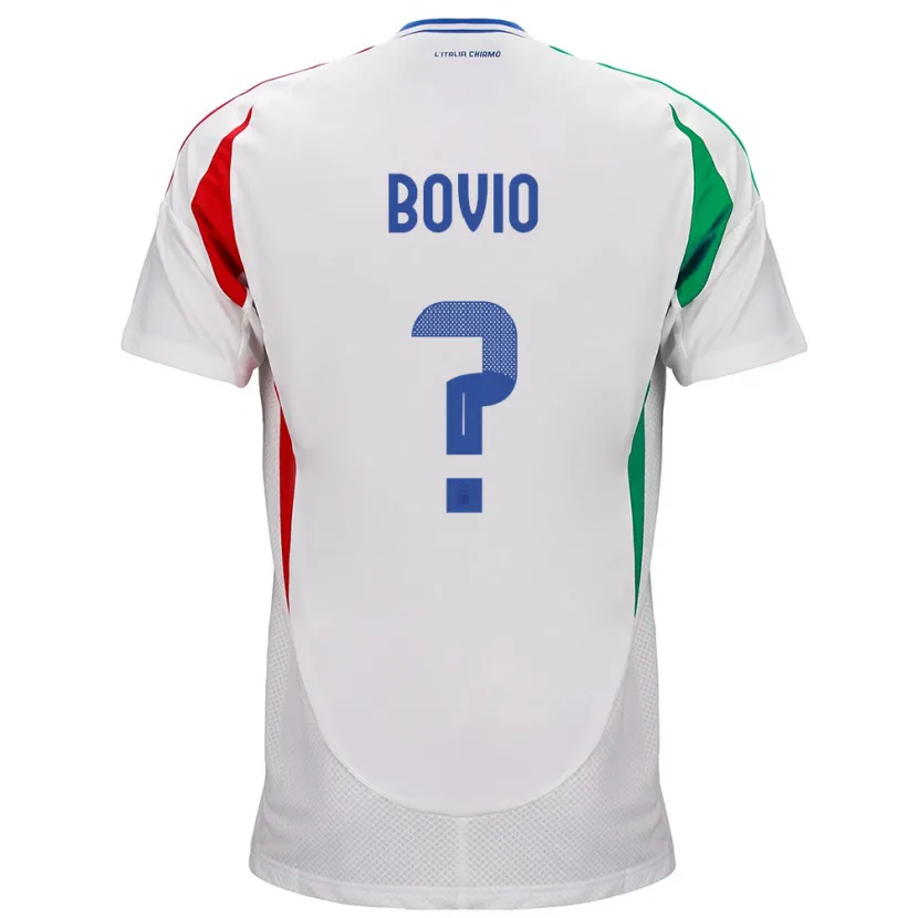 DanxenキッズイタリアLeonardo Bovio#0白アウェイシャツ24-26ジャージーユニフォーム