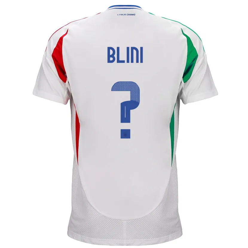 DanxenキッズイタリアOliver Blini#0白アウェイシャツ24-26ジャージーユニフォーム