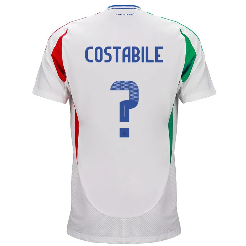 DanxenキッズイタリアCristian Costabile#0白アウェイシャツ24-26ジャージーユニフォーム