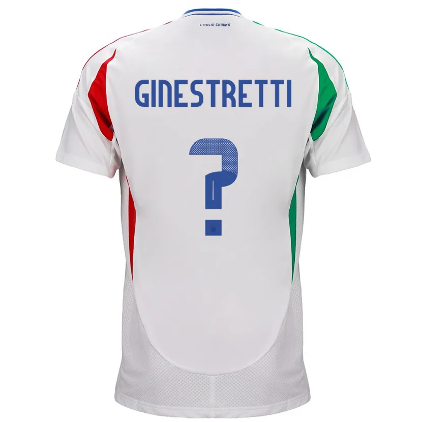 DanxenキッズイタリアDavide Ginestretti#0白アウェイシャツ24-26ジャージーユニフォーム