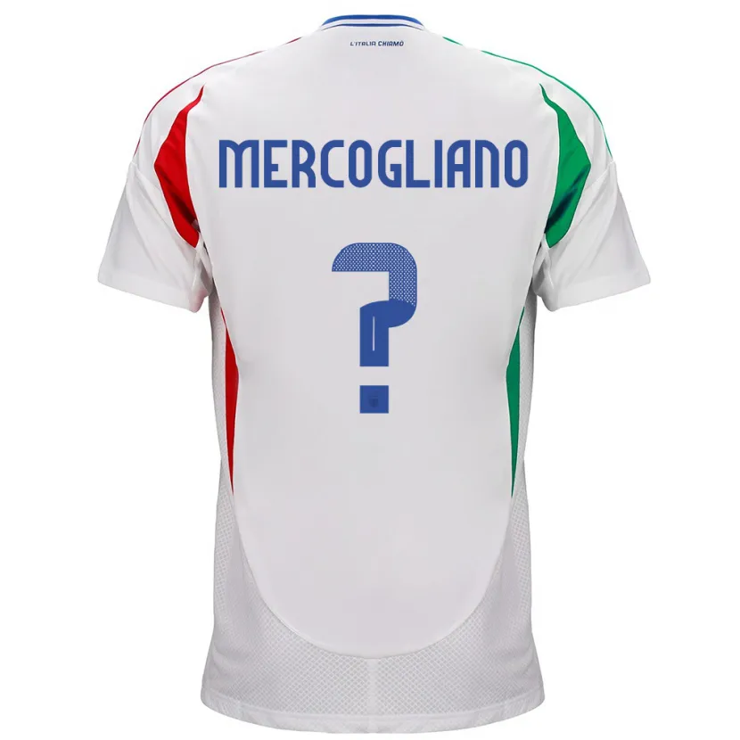 DanxenキッズイタリアMattia Mercogliano#0白アウェイシャツ24-26ジャージーユニフォーム