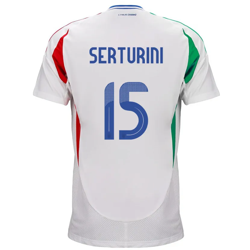 Danxenキッズイタリアアンナマリア・セルトゥリーニ#15白アウェイシャツ24-26ジャージーユニフォーム