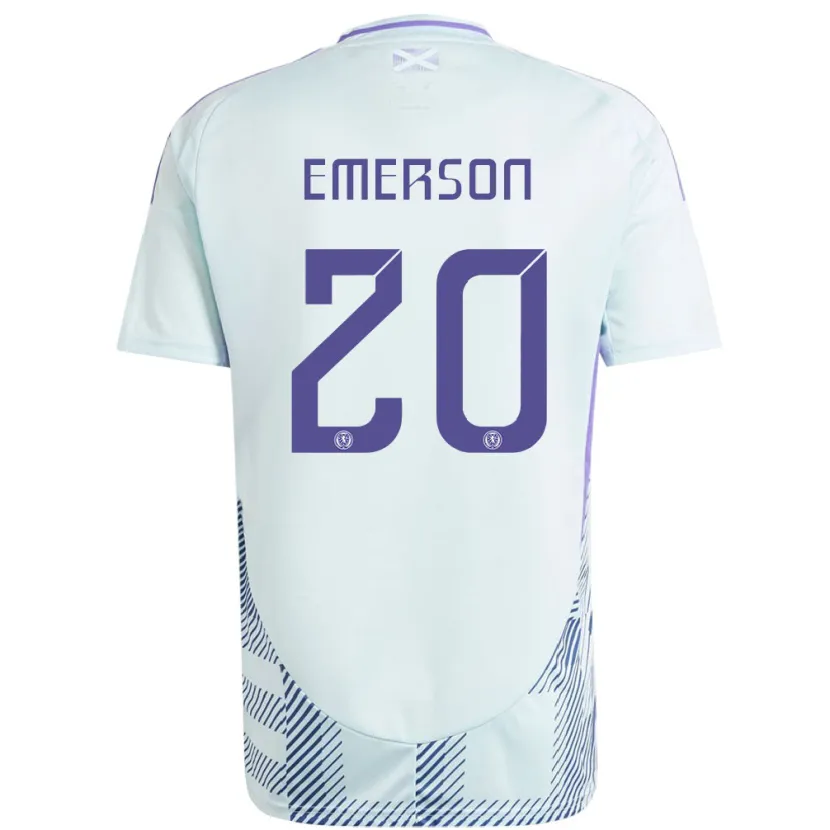 DanxenキッズスコットランドJohnny Emerson#20ライトミントブルーアウェイシャツ24-26ジャージーユニフォーム