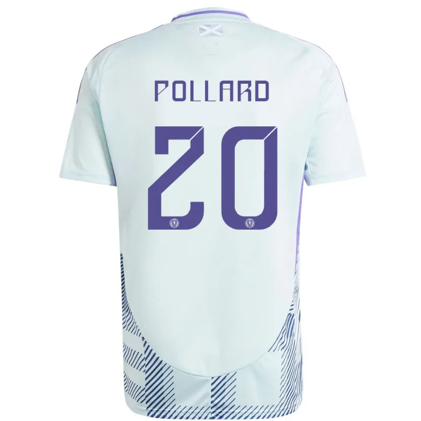 DanxenキッズスコットランドLancelot Pollard#20ライトミントブルーアウェイシャツ24-26ジャージーユニフォーム