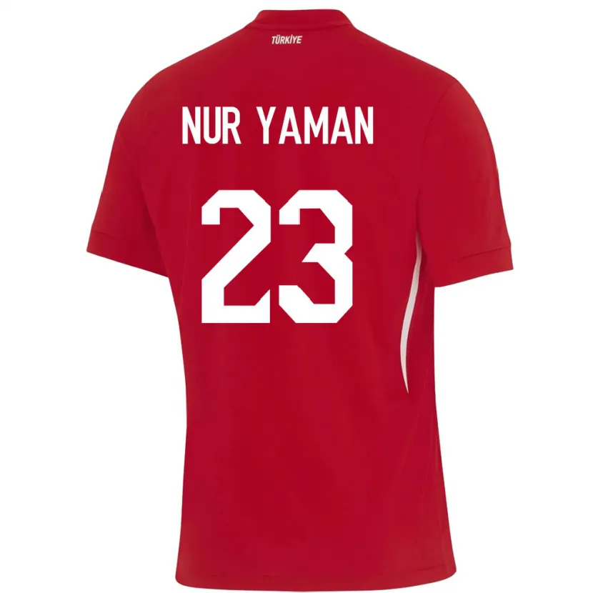 DanxenキッズトルコGamze Nur Yaman#23赤アウェイシャツ24-26ジャージーユニフォーム