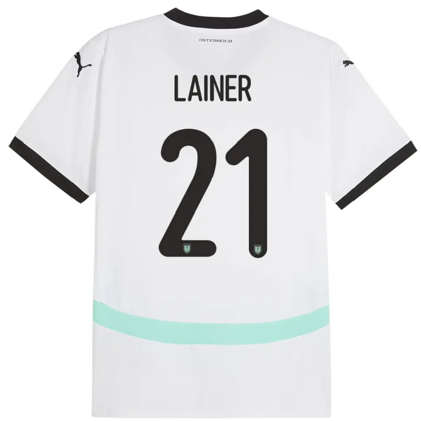 Danxenキッズオーストリアステファン・ライナー#21白アウェイシャツ24-26ジャージーユニフォーム