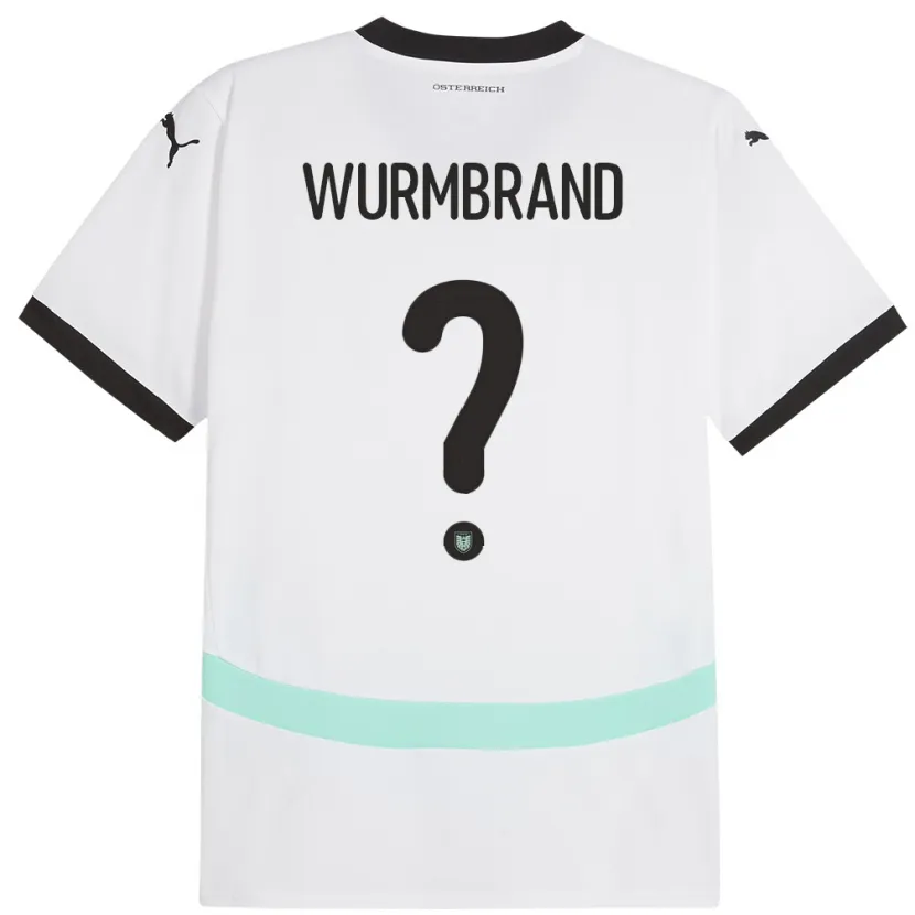 DanxenキッズオーストリアNikolaus Wurmbrand#0白アウェイシャツ24-26ジャージーユニフォーム