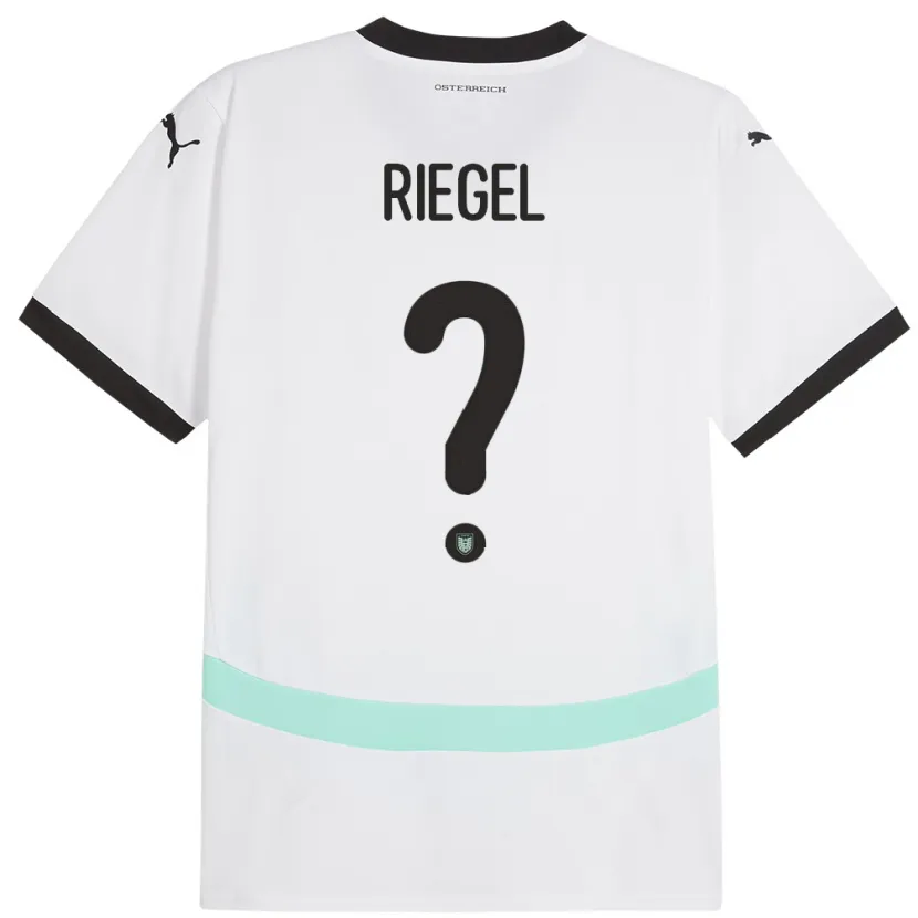 DanxenキッズオーストリアAdrian Riegel#0白アウェイシャツ24-26ジャージーユニフォーム