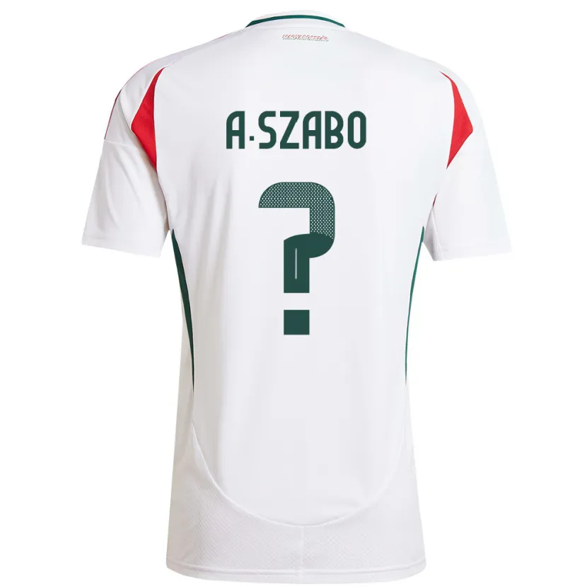 DanxenキッズハンガリーAlex Szabó#0白アウェイシャツ24-26ジャージーユニフォーム