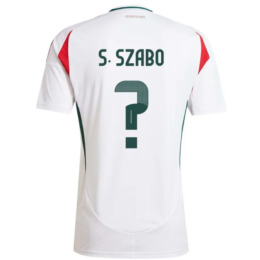 DanxenキッズハンガリーSzilárd Szabó#0白アウェイシャツ24-26ジャージーユニフォーム