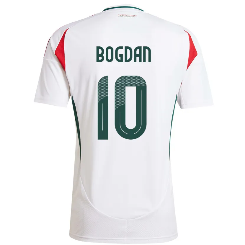 DanxenキッズハンガリーHunor Bogdán#10白アウェイシャツ24-26ジャージーユニフォーム