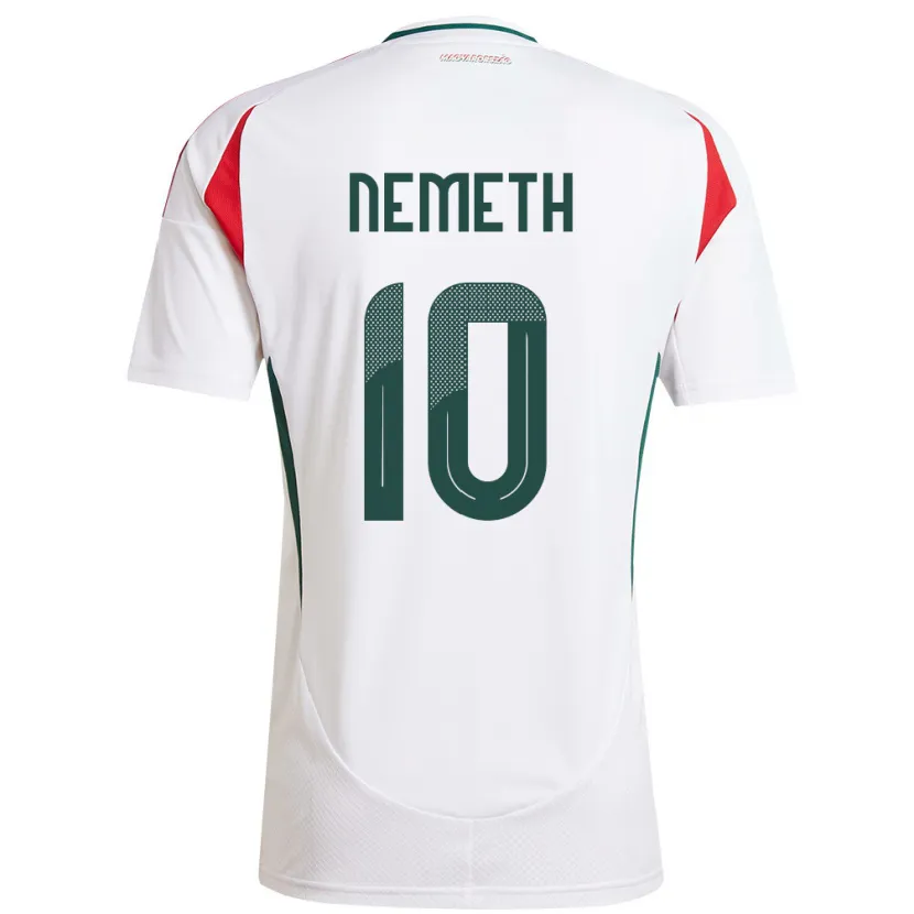 DanxenキッズハンガリーHunor Németh#10白アウェイシャツ24-26ジャージーユニフォーム