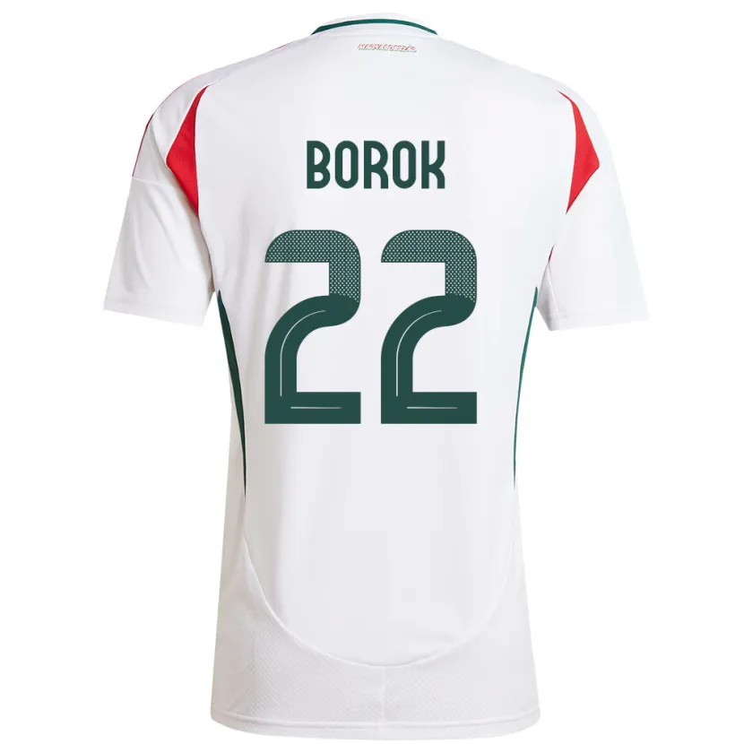 DanxenキッズハンガリーDorina Borók#22白アウェイシャツ24-26ジャージーユニフォーム