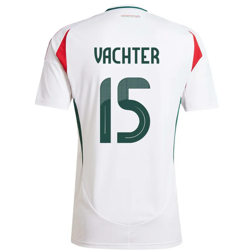 DanxenキッズハンガリーFanni Vachter#15白アウェイシャツ24-26ジャージーユニフォーム