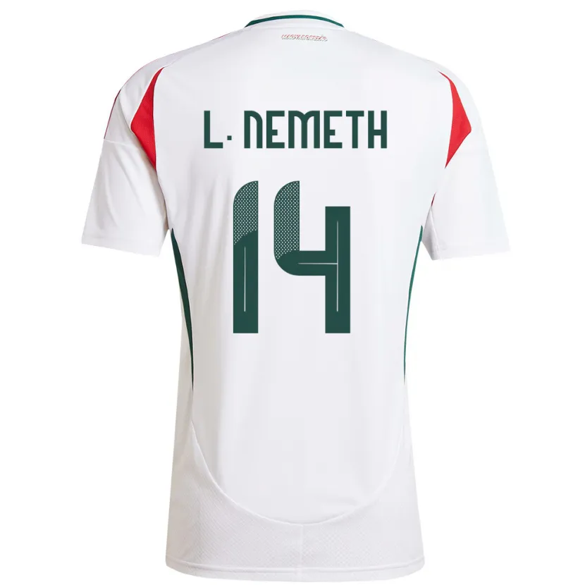 DanxenキッズハンガリーLoretta Németh#14白アウェイシャツ24-26ジャージーユニフォーム